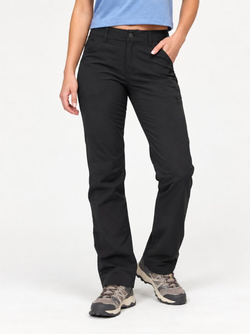 prAna Stretch Zion Halle Mid Rise Straight Pants Black NWT
